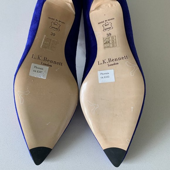 LK Bennett Suede Kitten Heel -Feminine styles with just the right amount of lift - Picture 9 of 10